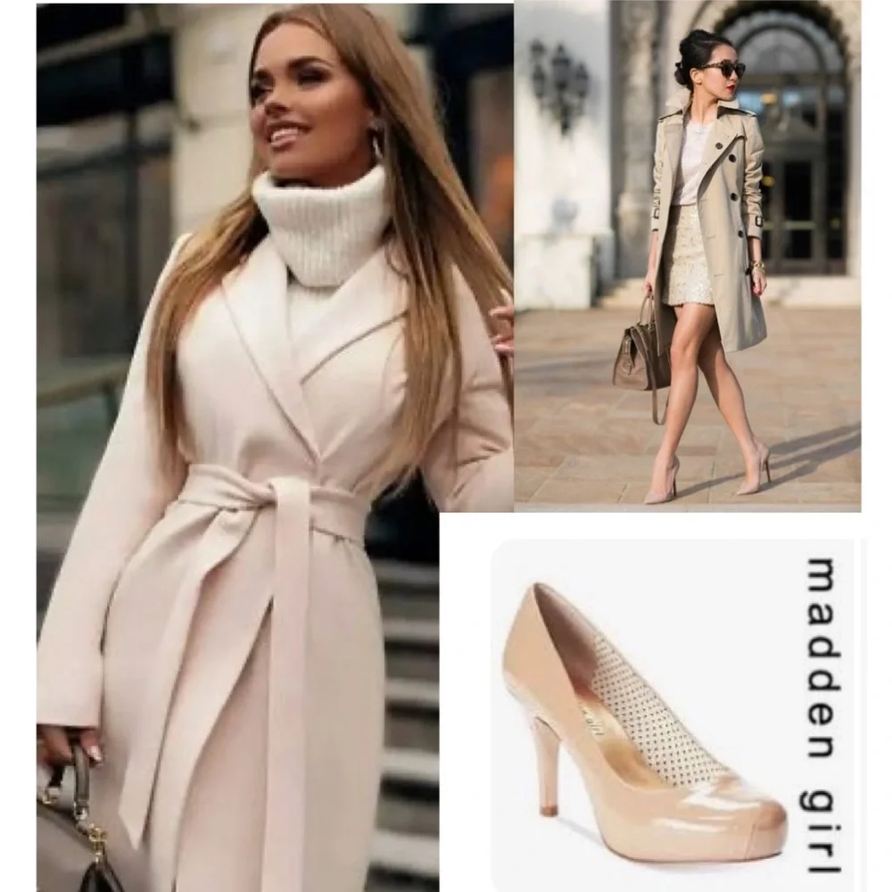Nude Beige Stiletto Steve Madden Girl Getta Round Toe Heel Platform Pumps Size 9